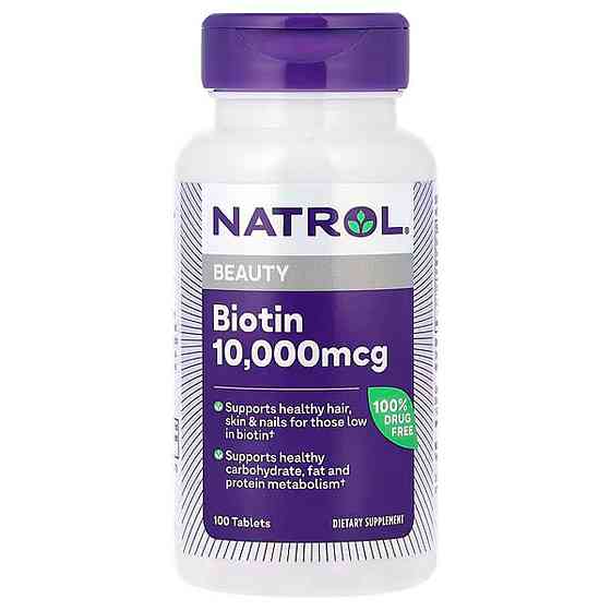 Биотин максимум, Biotin, Natrol, 10000 мкг, 100 таблеток Луцьк