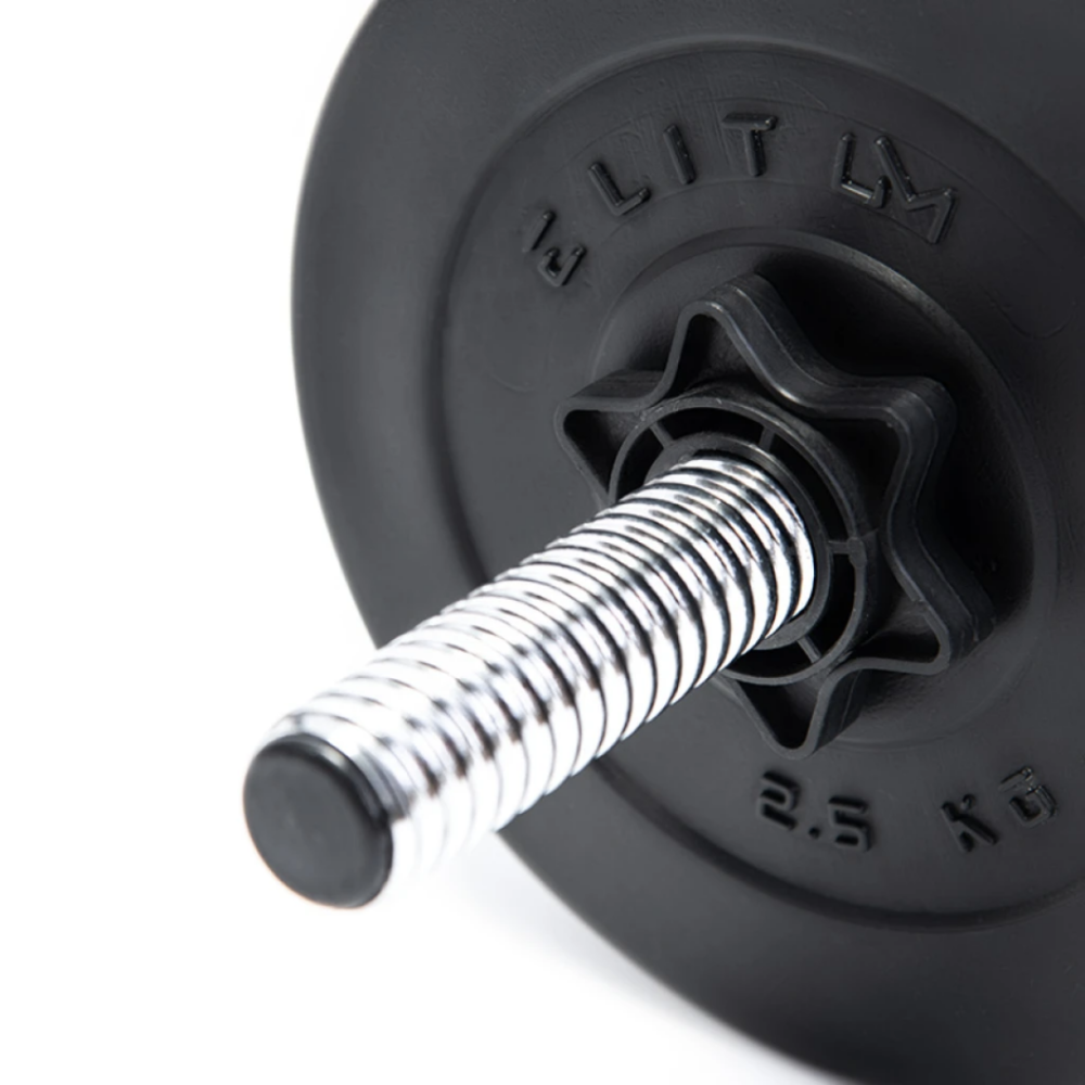 Набор дисков композитных Elitum Titan 39 кг гантели с переходником для силовых тренировок 2 грифа 30мм, ABS пластик Киев - изображение 9