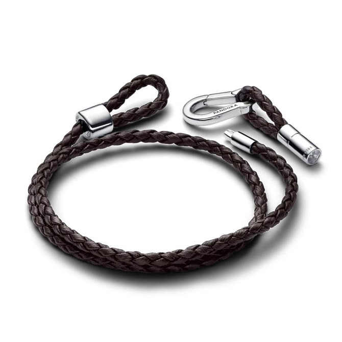 Браслет Pandora подвійний шкіряний 593338C01 MasterSem Київ - фото 2