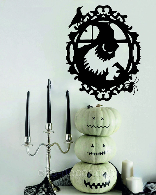 Декоративное настенное Панно «Монстр. Хэллоуин.», Декор на стену 90*70 см, Черный Киев - изображение 9