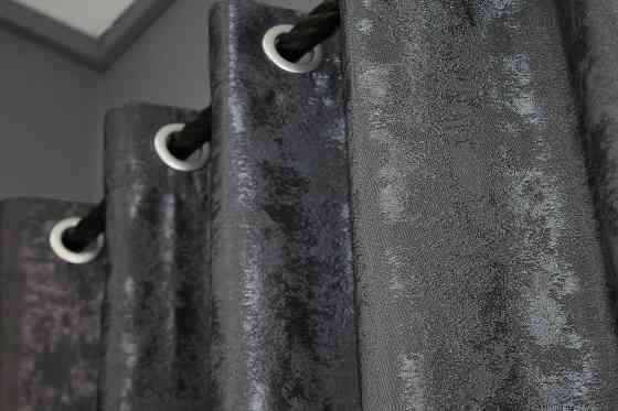 Комплект штор на люверсах VR-Textil Жакард Sultan YL № 1211ш Графітовий 150х250 см 2 шт (37-0004) Київ