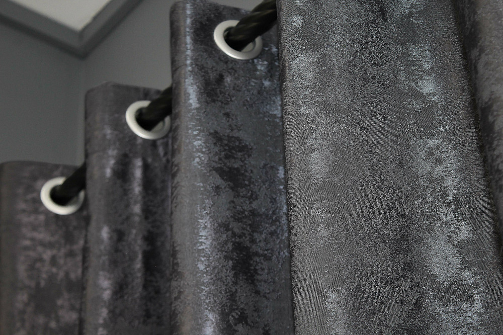 Комплект штор на люверсах VR-Textil Жакард Sultan YL № 1211ш Графітовий 150х250 см 2 шт (37-0004) Київ - фото 6