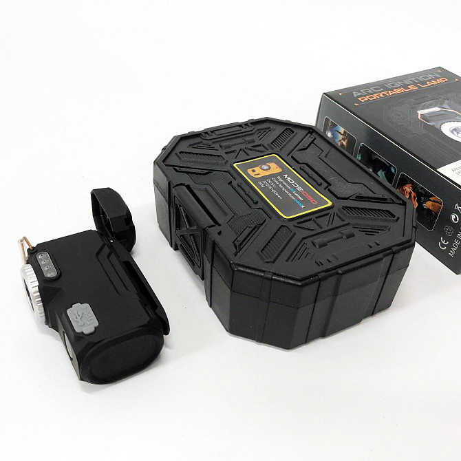 Багатофункціональний армійський ліхтар D50-SMD - індикація заряду, запальничка. ID-727 Колір: чорний Київ - фото 7