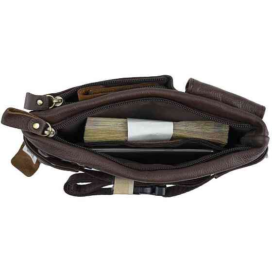 Поясная cумка мужская Vintage 14747 Коричневая Киев