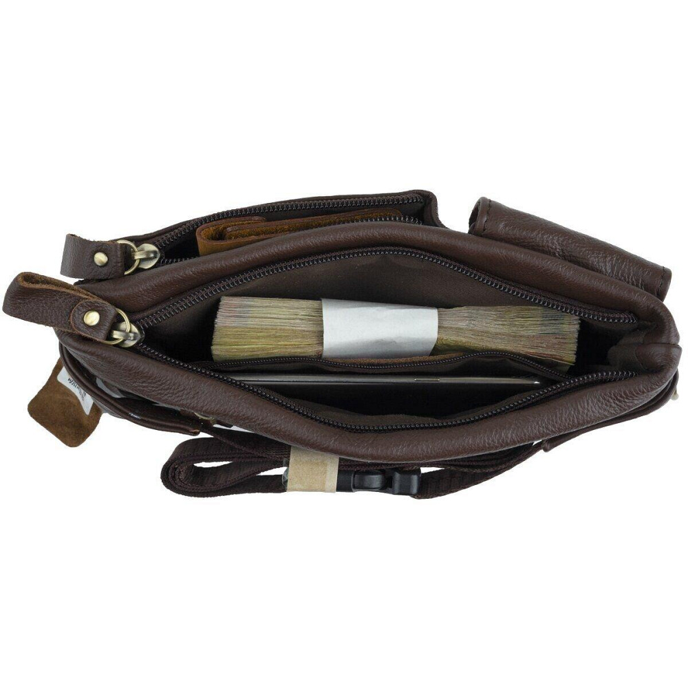 Поясна cумка чоловіча Vintage 14747 Коричнева Київ - фото 6