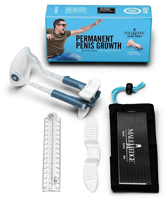Экстендер для увеличения члена Male Edge Basic, ремешковый, масса всего 65 г, прочный пластик Sex Aura Киев - изображение 4
