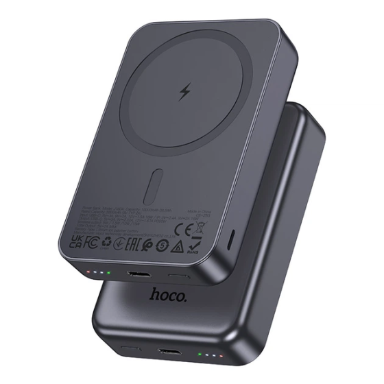 Универсальная зарядная батарея Hoco J160A 10000mAh PD20W Type-C с беспроводной зарядкой MagSafe Серый Винница