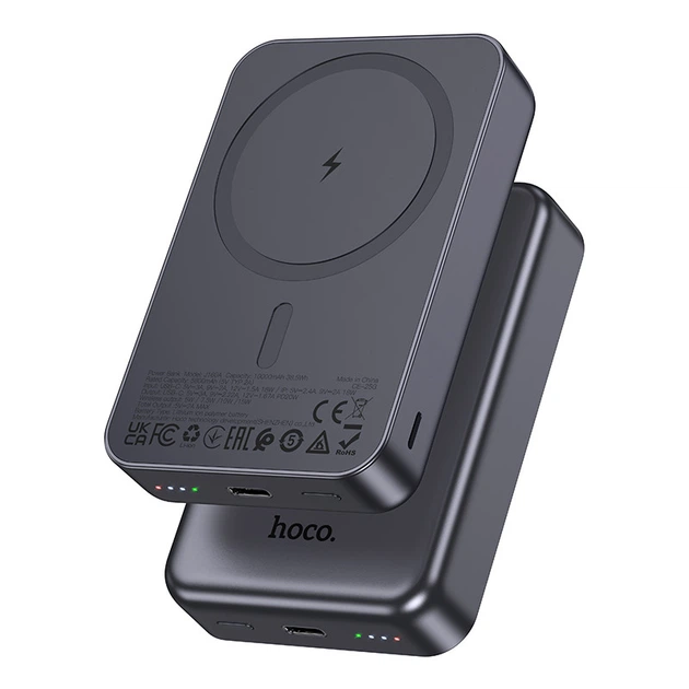 Универсальная зарядная батарея Hoco J160A 10000mAh PD20W Type-C с беспроводной зарядкой MagSafe Серый Винница - изображение 1