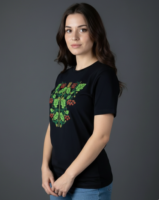 Жіноча Футболка з вишивкою КАЛИНА Київ - фото 2
