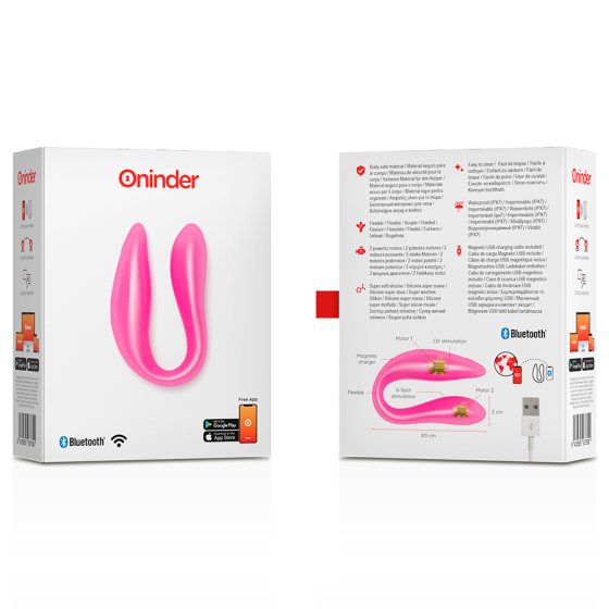 Смарт-вибратор для пар DOUBLE PLEASURE, розовый Oninder (Испания) Sex Aura Киев