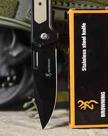 Ніж складань Browning зі стропорізом black/grey ВТ4793 Одеса