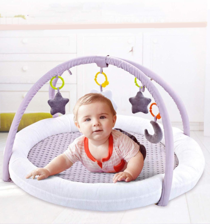 Развивающий детский коврик, коврик с мягкими бортиками и игрушками, игровой коврик для малышей, серый Каменец-Подольский