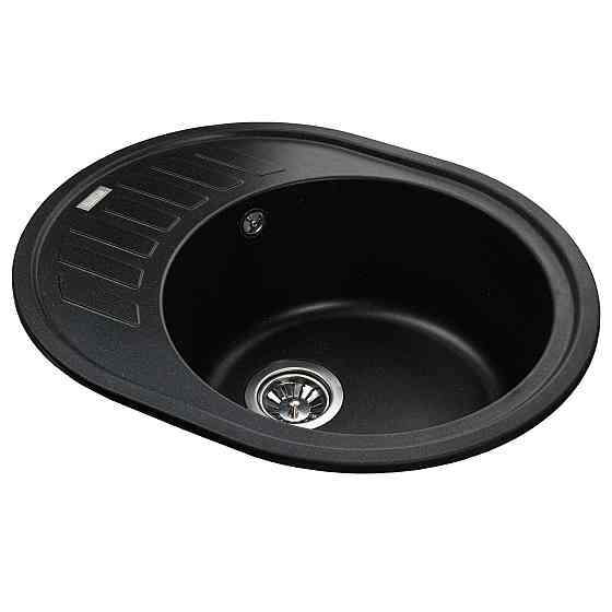 Гранитная мойка Globus Lux ARNO черный металлик 620х500мм-А0001 Киев