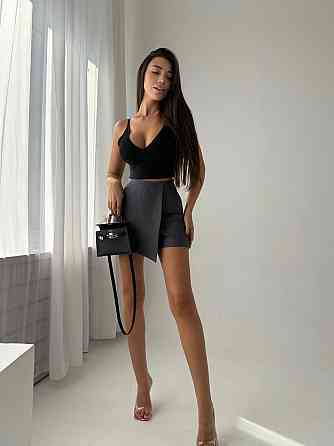 Жіноча базова мініспідниця-шорти костюмка Сірий, 42/44 Одеса
