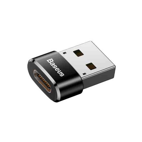 Адаптер Baseus USB Male To Type-C Female Adapter Converter Black Одесса