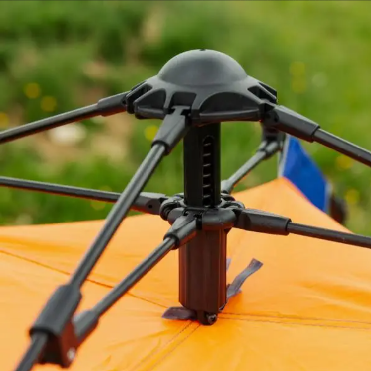 Двухместная туристическая палатка 200×150×110 см, автоматическая, оранжевая, с москитной сеткой Львов - изображение 4