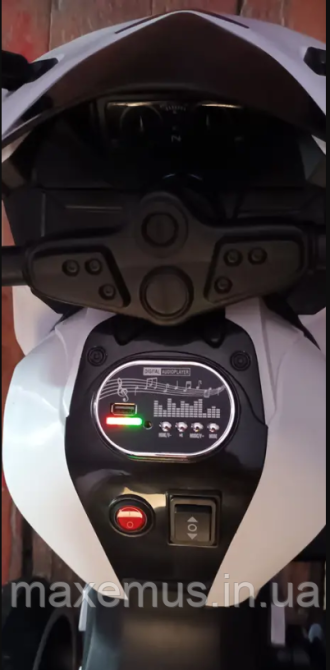 Электромотоцикл детский на аккумуляторе 3-х колесный SPOKO N-518 электрический мотоцикл для детей белый Мостиська - фото 9