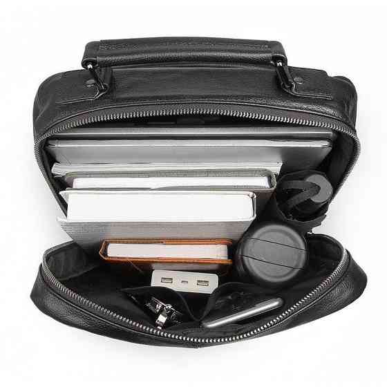 Рюкзак Vintage 14949 кожаный Черный Киев