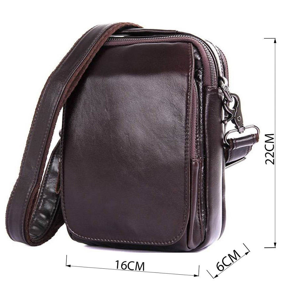 Сумка из натуральной кожи Коричневая (Vintage) Киев - изображение 7