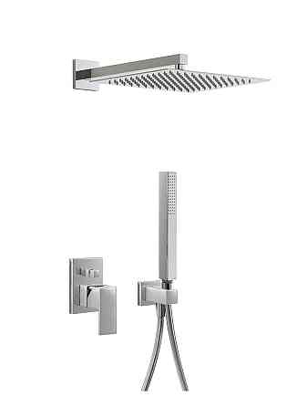 Душова система TRES CUADRO-TRES 106980 прихованного монтажу,два споживача,лійка 300*300мм Spain (000004871) Київ