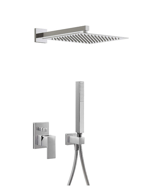 Душова система TRES CUADRO-TRES 106980 прихованного монтажу,два споживача,лійка 300*300мм Spain (000004871) Киев - изображение 1