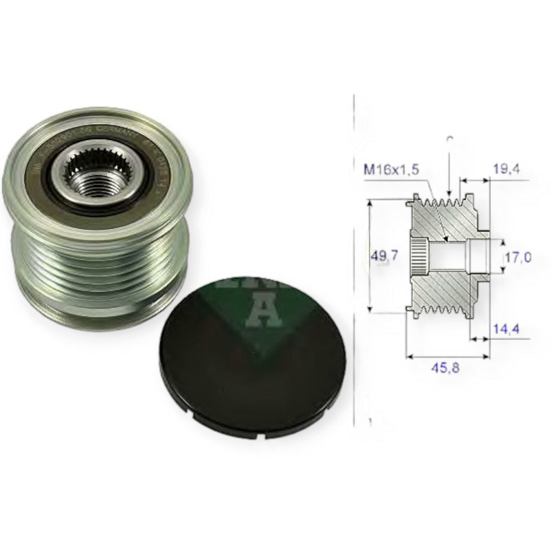 Шкив Мерседес Бенз Спринтер 06- генератора Мукачево - изображение 1