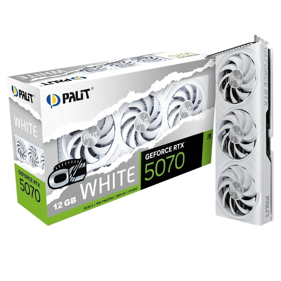 Відеокарта GF RTX 5070 12 GB GDDR7 White OC Palit (NE75070U19K9-GB2050W) ( 13341 ) Харьков - изображение 10