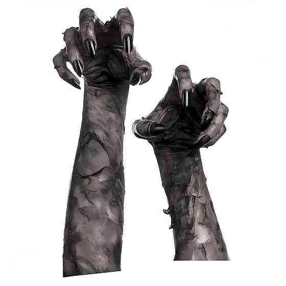 Наклейки на Хэллоуин Руки страшные 21 на 30 см серый Киев