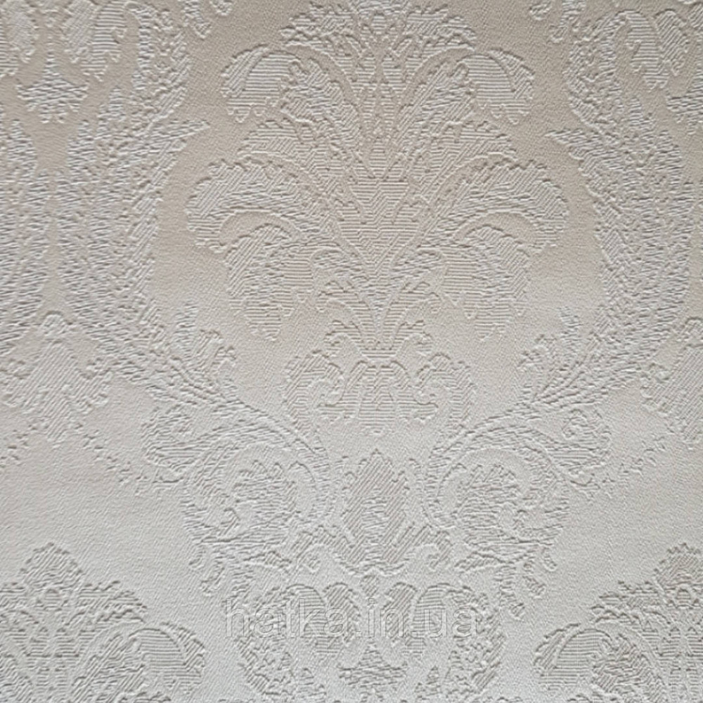 Шпалери вінілові на паперовій основі Sirpi Italian Silk 7 вензелі дамаски під гобелен молочні сріблясті Київ - фото 4