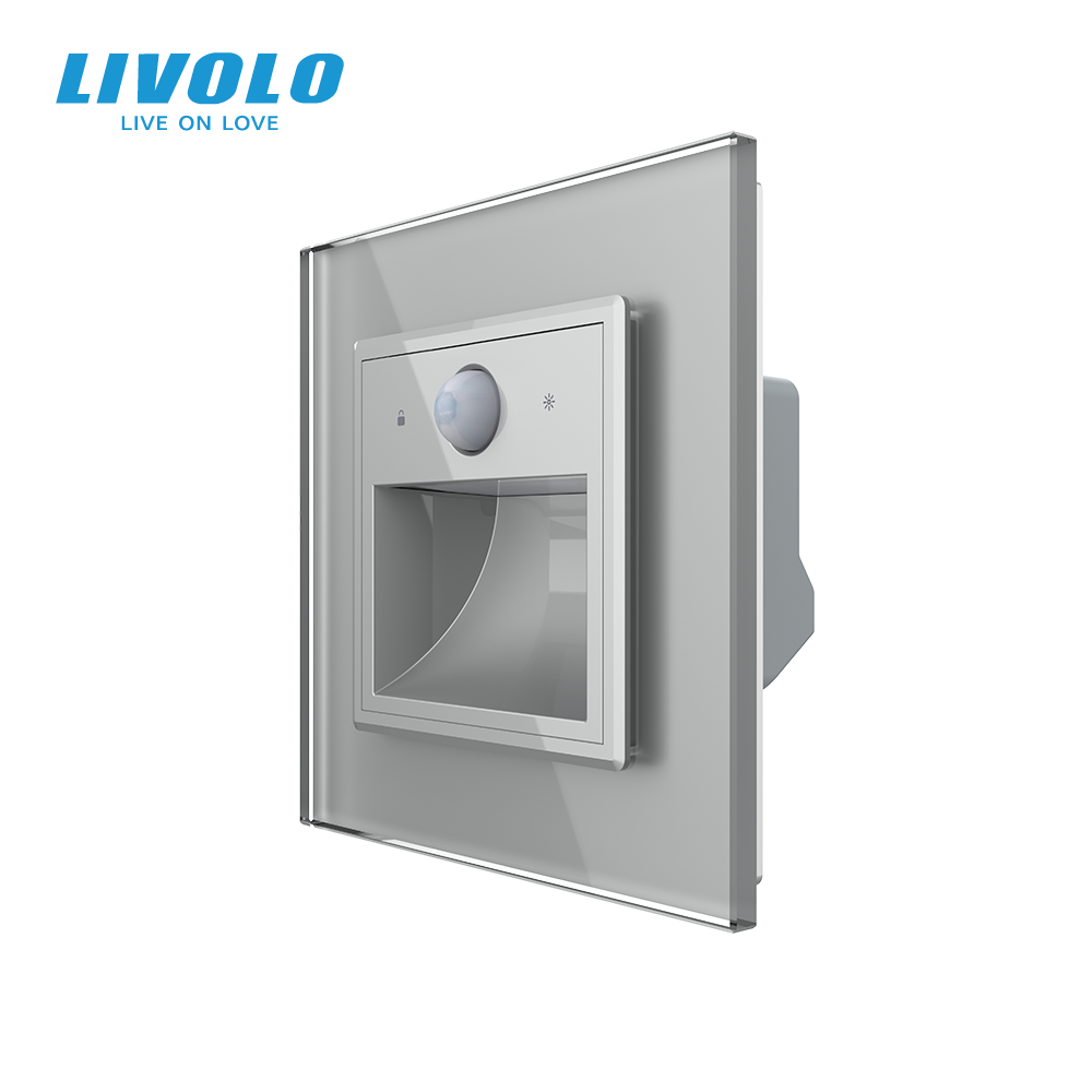 LIVOLO Прохідний світильник для сходів з датчиком руху, підсвітка підлоги LIVOLO сірий матове с Коломыя - изображение 1