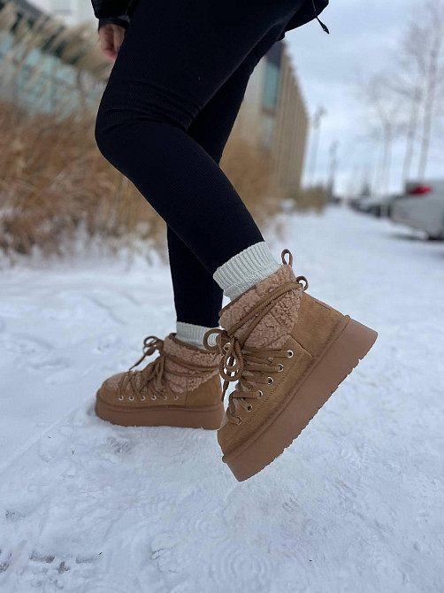 Hengji Угги жіночі HENGJI руді натуральна замша высота 13 см размер 36-40 (5676) Коломыя - изображение 2