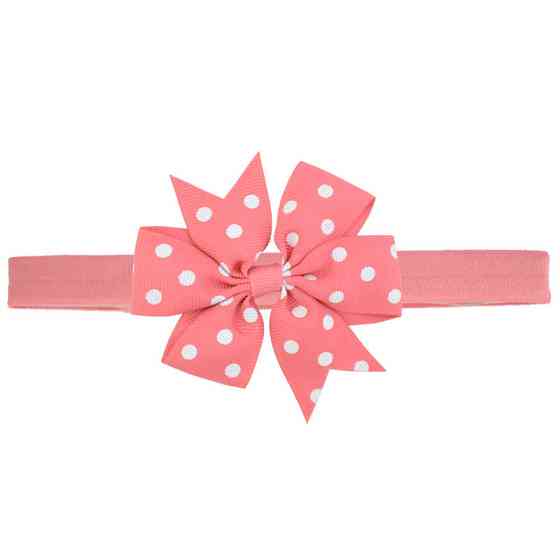 Детская повязка в горох one size коралловый Киев