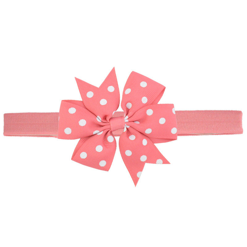 Дитяча пов'язка в горох one size кораловий Київ - фото 1