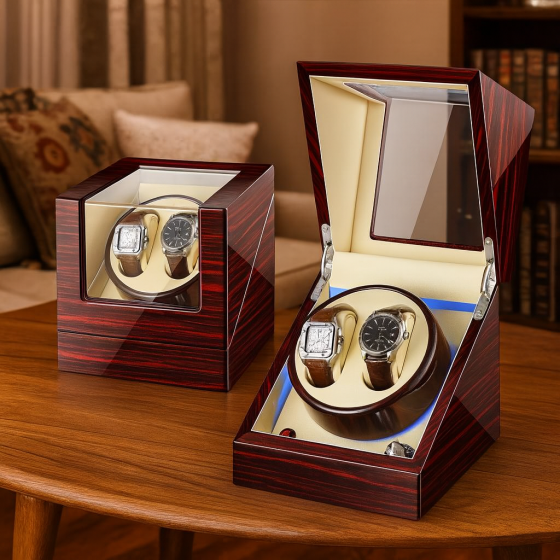 Ротомат, Віндер, Скринька для автопідзаводу годинника (Watch Winder) для автопідзаводу годинника, 2 слоти, тихий мотор Київ