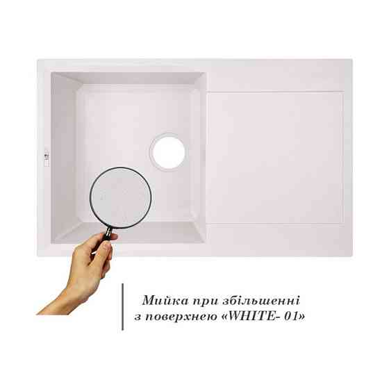 Кухонна мийка Lidz 790x495/230 WHI-01 (LIDZWHI01790495230) Київ