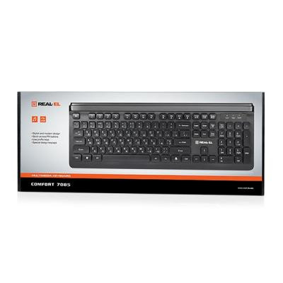 Клавіатура REAL-EL 7085 Comfort Black Вінниця - фото 4