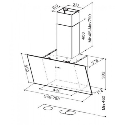 Вытяжка кухонная Faber Tweet Ev8 Led Wh A80 (330.0529.667) Винница - изображение 4