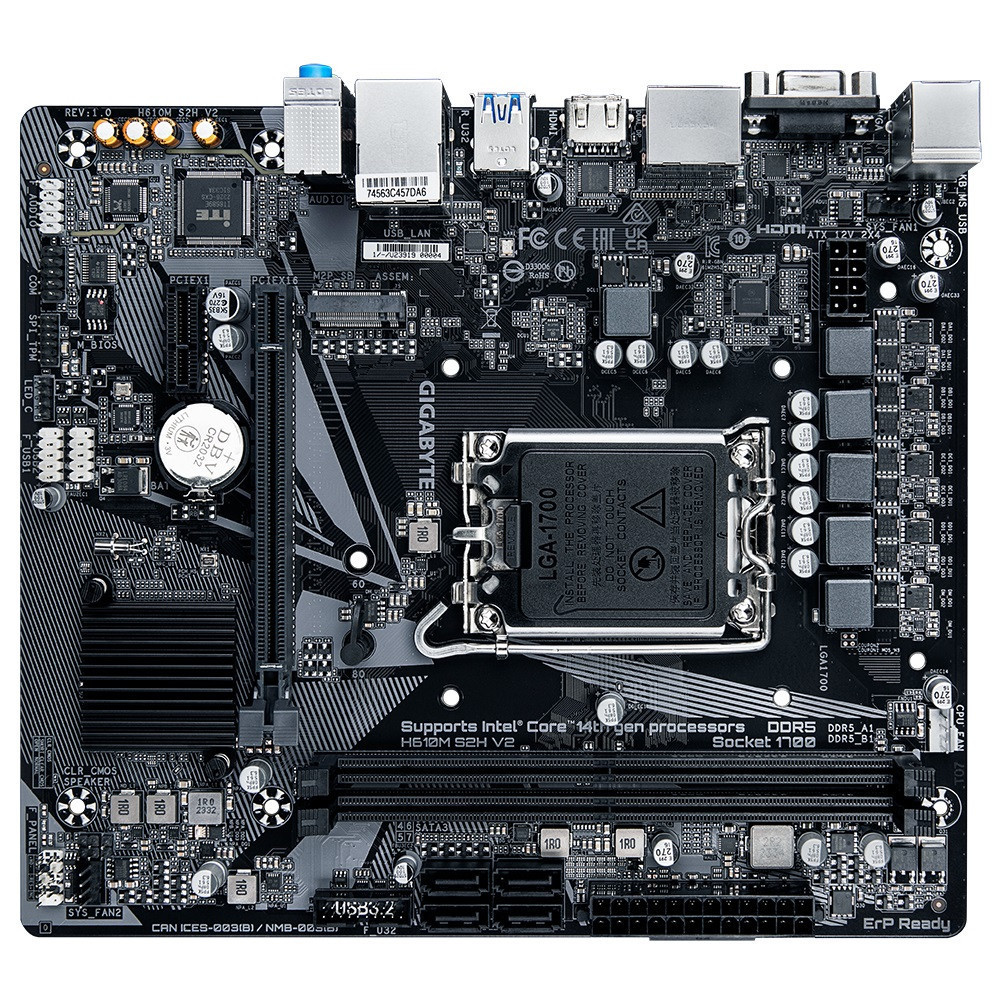 Материнська плата Gigabyte H610M S2H V2 Socket 1700 microATX Харків - фото 4