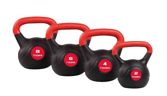 Гиря виниловая Toorx PVC 6 кг Черный/Оранжевый (KRP-6) Киев