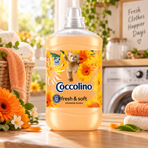 Coccolino кондиціонер концентрований свіжість та м'якість з нотами апельсину жасмину та седарвуду 1702 мл Київ