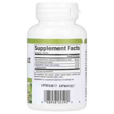 Трави Natural Factors Кінський каштан з виноградними кісточками, 350 мг, HerbalFactor (NFS-04590) Вінниця