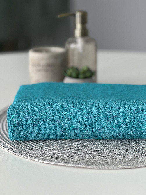 Полотенце махровое банное Ideal Textile 70х140 см однотонное в цветах 400 г/м2 (56860345) Бірюза 1 ш Черновцы - изображение 9