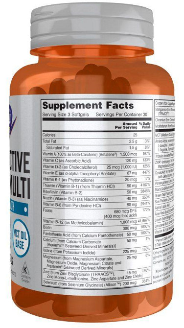 Мультивітаміни для чоловіків Now Foods Sports Men's Active Sports Multi 90 гел капс Київ - фото 2