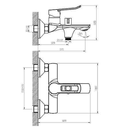 Змішувач для ванни Haiba Adel 009   ( HB1007 ) 26659 Харків