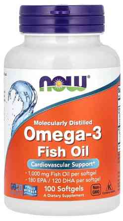 Омега-3 Now Foods Omega-3 180 ЭПК/ 120 ДГК 100 гел капс Киев