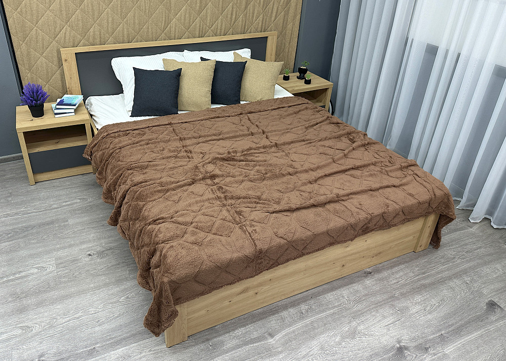 Плед-покривало Ромб 200х230 см (+-5см) Коричневий (87-258) Київ - фото 5