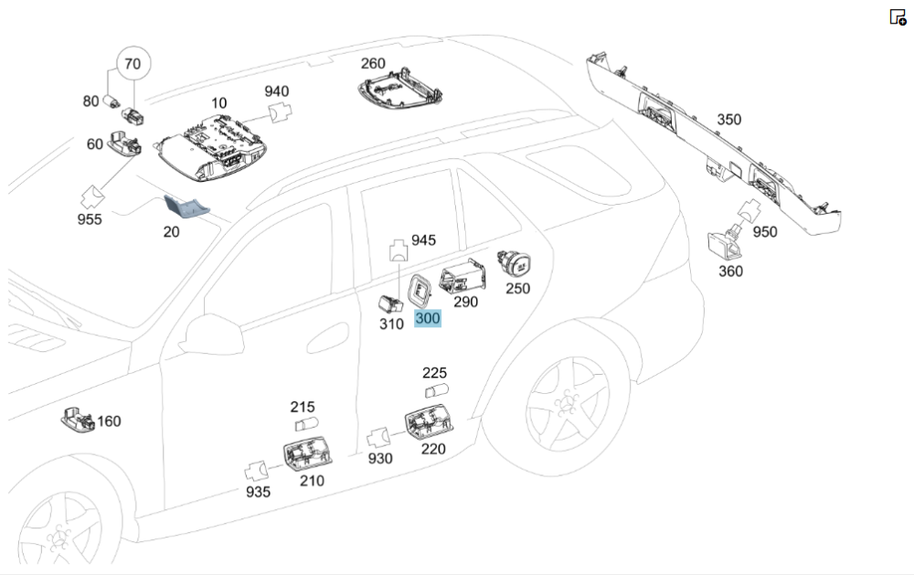 Mercedes-Benz  A1666980089 9051 Накладка розетки під заднім сидінням праворуч ML/GLE W166 GL/GLS X166 GLE Coupe C292 Одеса - фото 2