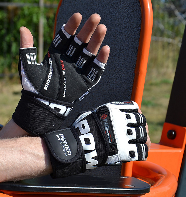 Рукавички для фітнесу Power System PS-2700 No Compromise Black/White XL Луцьк - фото 6