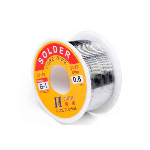 Припой с флюсом 0.6 мм, 100 г, JINHU для пайки Киев