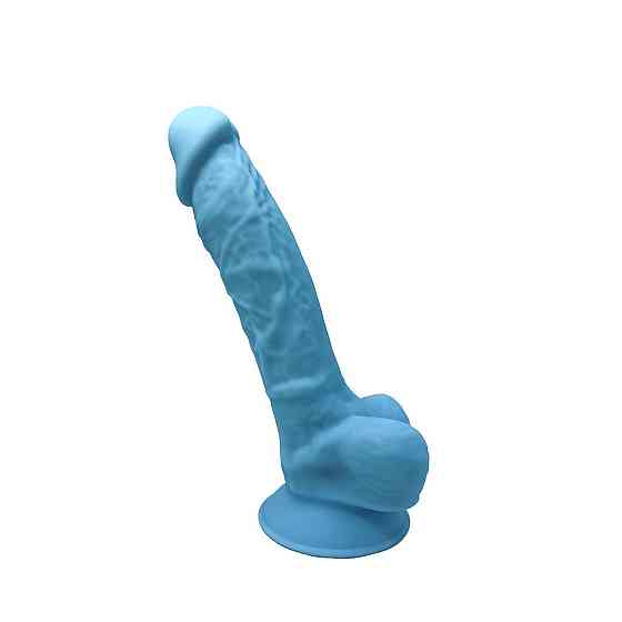 Фалоімітатор SilexD Johnny Blue (MODEL 1 size 7in), двошаровий, силікон+Silexpan, діаметр 3,8 см Sex Aura Київ